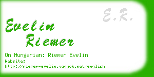 evelin riemer business card